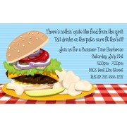 BBQ Invitations, Burger and Chips, Paper So Pretty